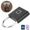 Smart Fingerprint Padlock USB Rechargeable Security LED Lock for Backpack