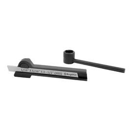 Buyolic Straight Shank Lathe Parting Tool Holder With HSS Blade (Blade 1/16" x 5/16" x 3-1/2")
