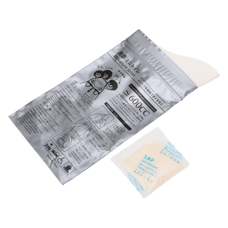 20 Pcs Disposable Urine Bag 600cc Unisex Strong Sealing High