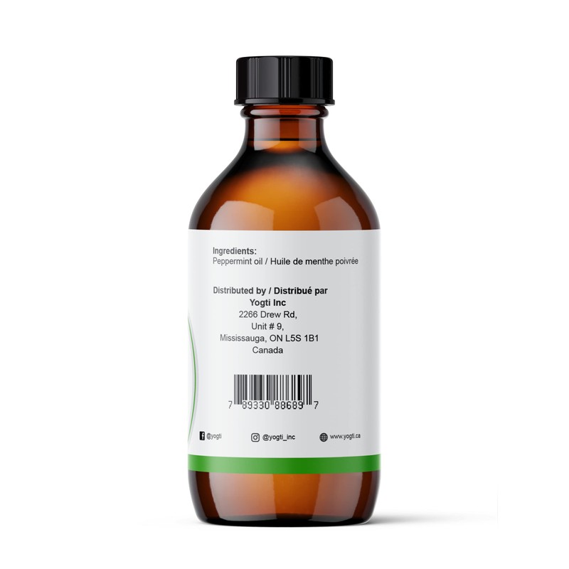 Yogti [Canadian Brand] Peppermint Oil with Dropper, 120 ml (Pack