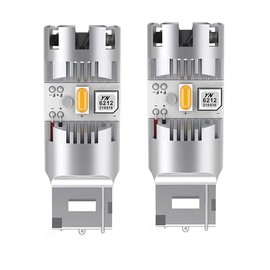 Latest T20 LED Turn Signal Valve with Cooling Fan, Genuine Amber, High Fla Prevention, Built-in Resistor, T20 (7440) Pinch, Different, WY21W, WX3 x 16d, LED Turn Signal Bulb, Noise Prevention, Stealth