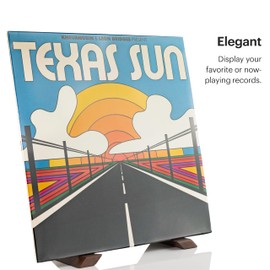 MÖNKE Vinyl Record Stand - an Elegant Display Shelf Made from Solid Wood - This Tabletop Vinyl Record Holder Will Fit Any Album (Walnut)