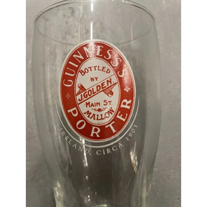 Guinness New Guinness 3/4 pint Glass (Guinness Porter)