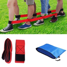 Durable 4 Legged Race Bands Outdoor Game for Kids Adults Relay Race Carnival Field Day Backyard Birthday Team Party Games