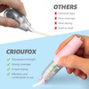 CRIOUFOX Refillable White Out Correction Tape, Retractable White Out Tape