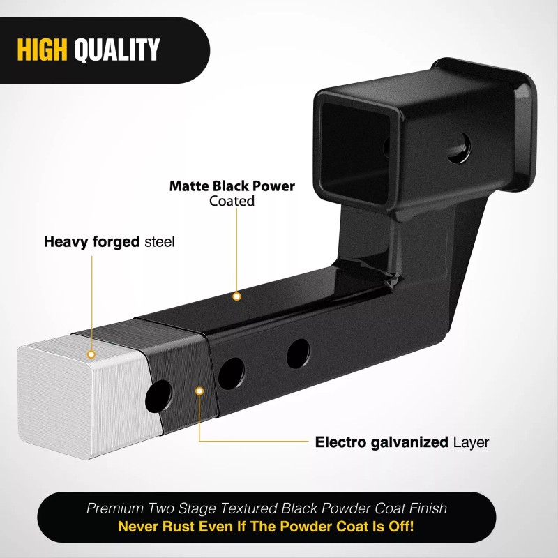 Nilight Trailer Hitch Extension Riser for 2 Inch Receiver with