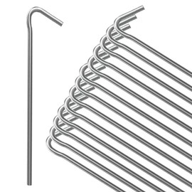 ANSIO® Tent Pegs Pack of 20 Galvanised Metal Pegs 4mm x 6 inch, Heavy Duty Camping Ground Pegs, Ideal for Camping,Hiking,Traveling,Beach and Outdoor