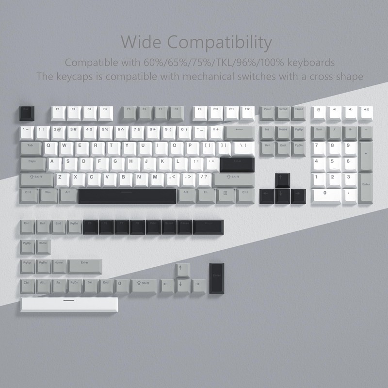 Womier Shine Through Keycaps, PBT Keycaps 60 65 75 100