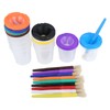 10 Pieces Spill Proof Paint Cups Kids Painting Set with