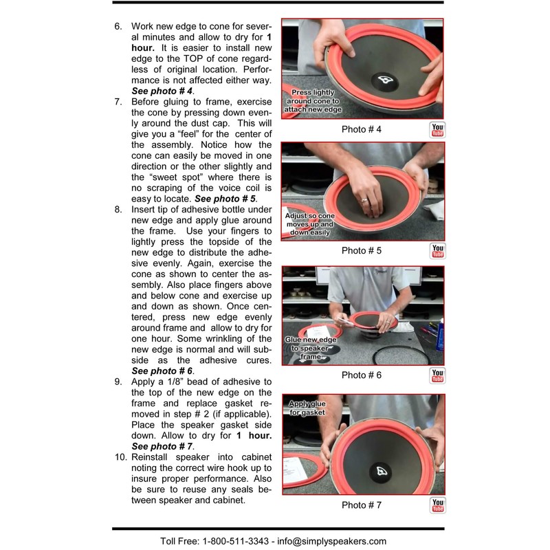 Energy 5 Inch Foam Speaker Repair Kit FSK-5L (Pair)