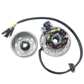 6 Coil 5 Wire Stator Magneto with Flywheel Rotor Kit for YX 140cc 150cc 160cc Pit Dirt Bike Copper Powersports Stators