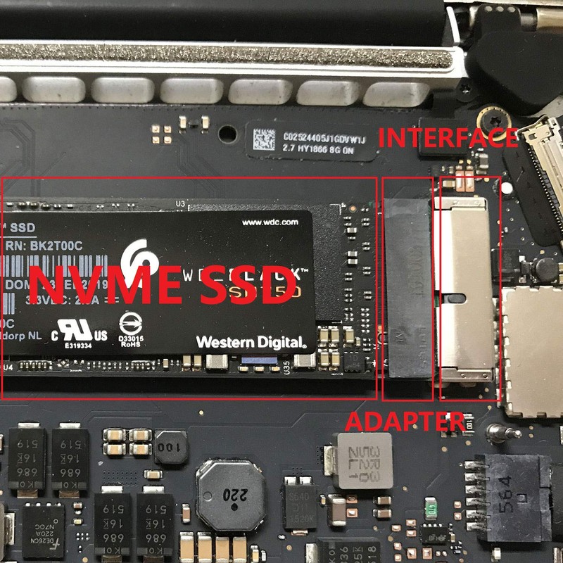 V VOILA REVE M.2 NVME MacBook SSD Convert Adapter for