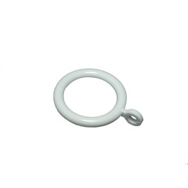White Plastic Curtain Pole Rod Rings 28MM ID 40MM OD Pack of 20