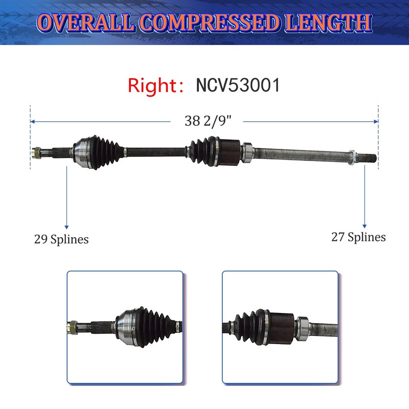 MAXFAVOR CV Axle Shaft Assembly AWD Front Passenger Side Compatible