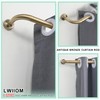 Antique Bronze Curtain Rod - 28-56" with 1" Diameter Discs,