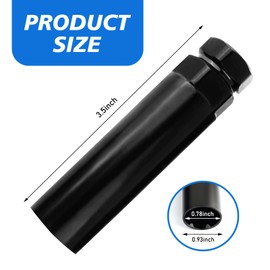 Ferianl Large 6 Spline Lug Nut Socket, 20 mm x 23.5 mm x 90 mm, Hex, Chrome-plated Steel, Lug Nut Removal Tool, Wrench