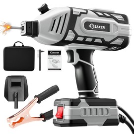 Saker Portable Welding Machine, 110V Arc Stick Welder with IGBT Inverter 5 Variable Current Settings, Fits for 3/32" Wire Rods (Grey) - Electrodes Not Included