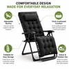 Black Reclining Lounge Chair for Relaxation - Plush Foldable Comfort
