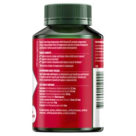 Nature's Own Mega Magnesium with D Tablets 100 – Supports Muscle Function, Muscle Relaxation, Reduces Muscle Tiredness & Mild Spasms when dietary intake is inadequate-Assists Healthy Bone Development