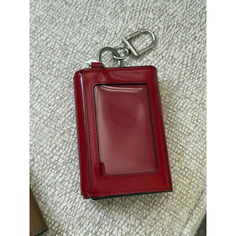 Tory Burch New Tory Burch EMERSON PATENT FLAPCARD WARM RED