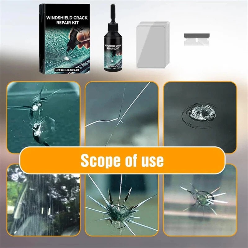 Automotive Glass Repair Kit Fluid Fix Car Windshield Resin Chip