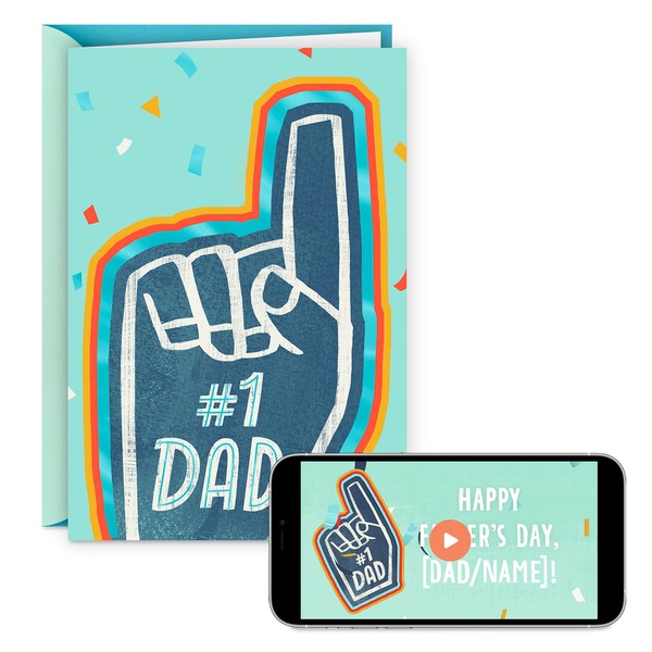 Hallmark Personalized Video Fathers Day Card for Dad, 1 Dad (Record Your Own Video Greeting)