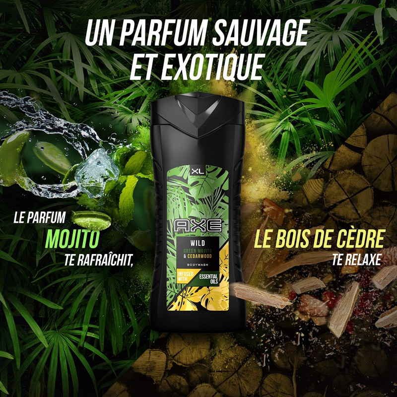Axe Wild Shower Gel for a Refreshing Shower Experience Green