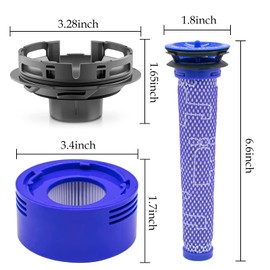 Coodss Motor Rear Cover Fit for Dyson V7 V8 Vacuum Cleaner, 1 Motor Real Cover 1 HEPA Post-Filter and 2 Pre-Filters Vacuum Filters Kit
