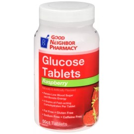 GNP Glucose Tablets RASPBERRY  50 count ( 5 pack )