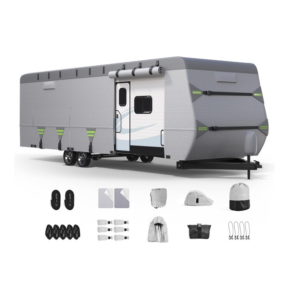 ACTFLAME 7-Layer Thickened RV Cover, 20-22ft Ultra Windproof & Tear