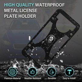 Front License Plate Holder Compatible with Volvo XC60 2018-2023 Front Bumper Tow Hook License Plate Mounting Bracket Holder No Drill License Plate Frames Car Accessories Kit