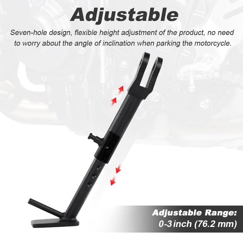 Xitomer 0-2.5inch Motorcycle Adjustable Kickstand Fit for MT09 2021-2024 /