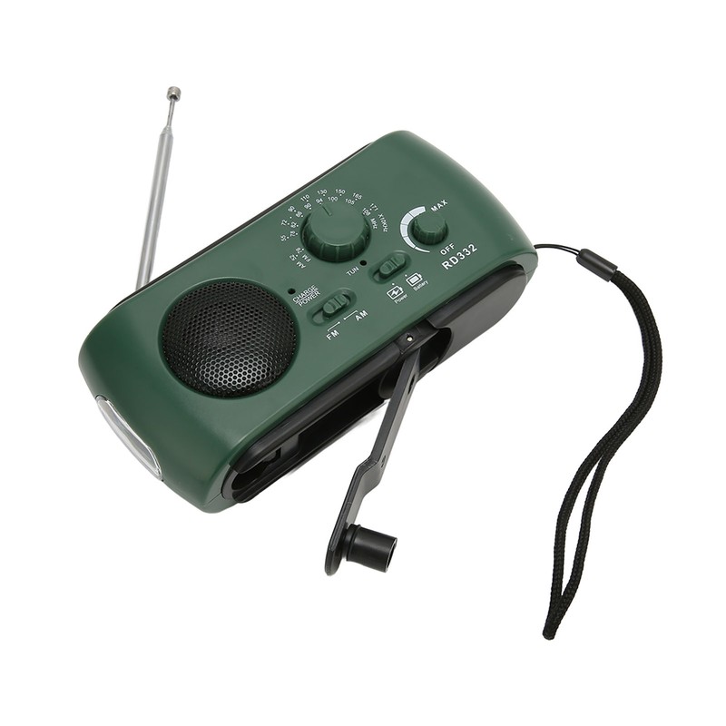 Solar Hand Crank Radio Multifunction Rechargeable Emergency Radio with Flashlight