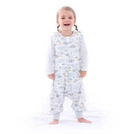 NOUJULOUN Toddler Sleeping Sack, Toddler Sleep Sack with Feet, Walker Wearable blanket, Sleep Sack with Legs,0.5Tog（Moon 2T-3T）