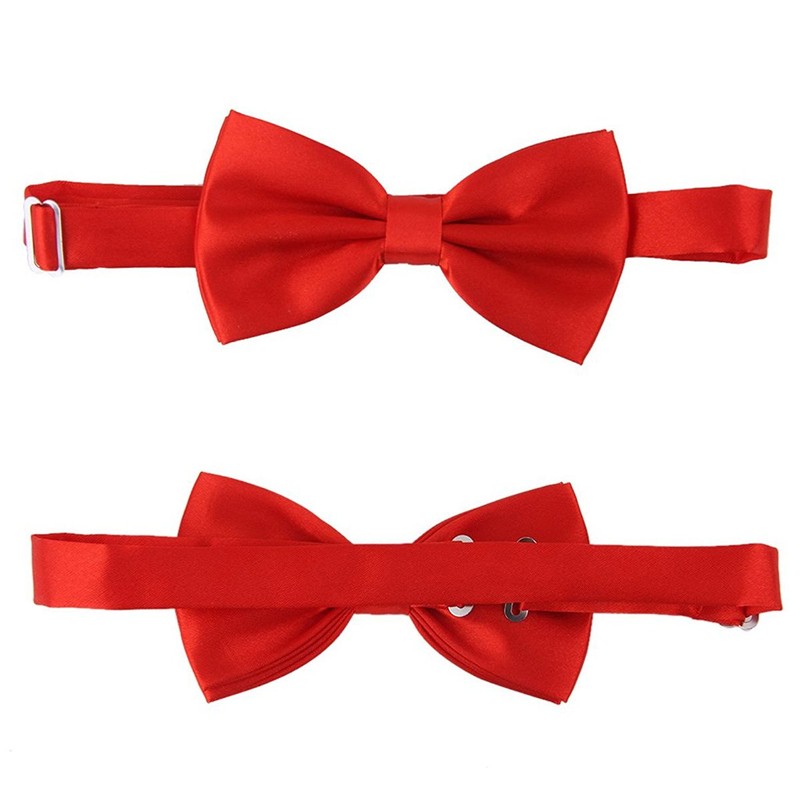 LUOEM Set of 3 Men's Satin Bow Tie Cummerbund Handkerchief