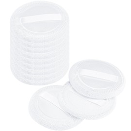 Senkary 12 Pieces Powder Puffs Cotton Makeup Powder Pads Soft Face Compact Powder Puffs for Loose Powder, Setting Powder, Pressed Powder, 2.36 Inch (White)