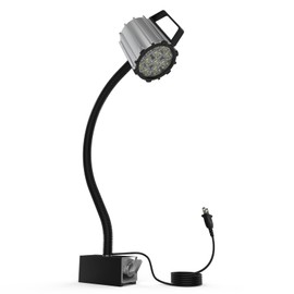 2025 New Magnetic Light, 18W Machine Light, 1800 Lumens Flexible Lathe Work Light for CNC Milling Machine Drill Press Lighting 12T Base