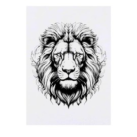 Azeeda 'Löwe' Temporäres Tattoo - Hautfreundlicher & Ungiftiger Abziehbild · Wasserfest (TO00066153)