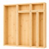 BOY MCOWBOY Bamboo Kitchen Drawer Organizer for Utensils, Set of