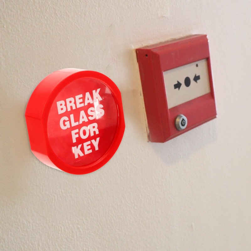 OSALADI Emergency Key Box, Break Glass for Key Emergency Door