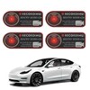 TAHJOS Pack of 4 Warning Dash Cam Recording Window Stickers,