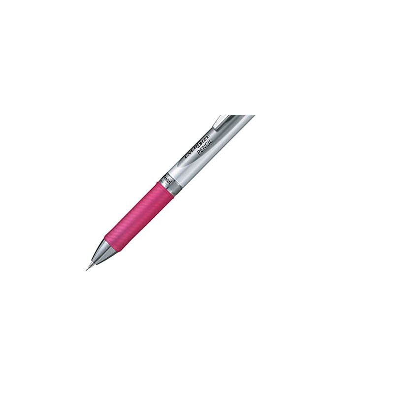 Pentel - Lápiz mecánico Energize, 0,5 mm, plata y rosa