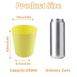 badaren 12er-Pack Kunststoffbecher Bunt, 250 Ml Plastikbecher Mehrweg, Trinkbecher für Kinder, 6 Farben – Bunt Plastikbecher – Perfekt für Geburtstage, Partys, Küche, Picknicks, Camping, Reisen