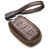 Vitodeco Genuine Leather Smart Key Fob Case Cover Protector with