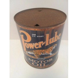 Powerlube Rusty Powerlube Motor Oil Can 1 qt. -  ( Re-pop Metal Can Collectible )