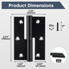6 Pack Door Hinges Black Matte 3.5in x 2.5in Stainless