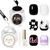 Black & White Painting Gel for Nail Art, Gel Polish
