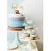 Set di 7 decorazioni per torta per bambini, balena, luna,