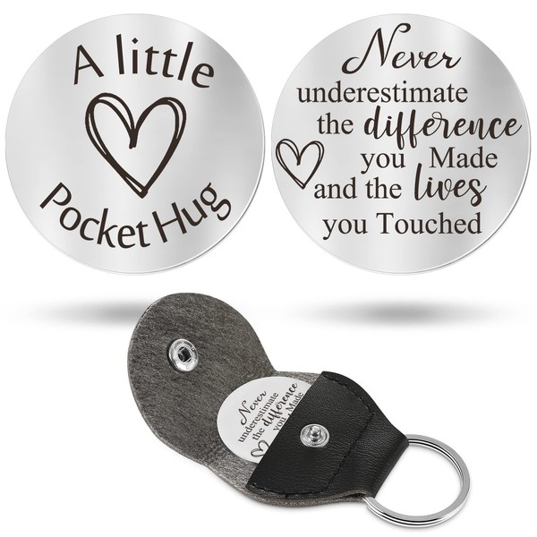 Sureio Pocket Hug Token Long Distance Relationship Keepsake Stainless Steel