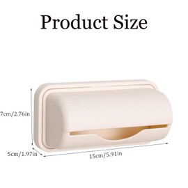 Roczential Garbage Bag Dispenser Trash Bag Dispenser Roll Holder 2Pcs Punch- Kitchen Plastic Bag Holder Wall Mounted Garbage Bag Organizer Under Sink for Kitchen Cabinet